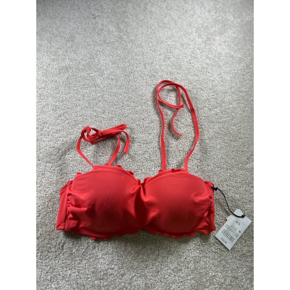 Shade & Shore Swimwear Women's Red 36B Nylon‎ Padded Bikini Top